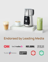 Load image into Gallery viewer, Dreo All-in-1 BaristaMaker Milk Frother, Electric Foam Frother for Latte Art Microfoam and Coffee, 15oz/450ml Automatic Milk Warmer with 30 Drinks, Dishwasher Safe, Dairy/Plant-Based Milk
