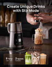 Load image into Gallery viewer, Dreo All-in-1 BaristaMaker Milk Frother, Electric Foam Frother for Latte Art Microfoam and Coffee, 15oz/450ml Automatic Milk Warmer with 30 Drinks, Dishwasher Safe, Dairy/Plant-Based Milk