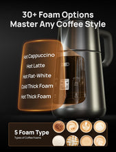 Load image into Gallery viewer, Dreo All-in-1 BaristaMaker Milk Frother, Electric Foam Frother for Latte Art Microfoam and Coffee, 15oz/450ml Automatic Milk Warmer with 30 Drinks, Dishwasher Safe, Dairy/Plant-Based Milk
