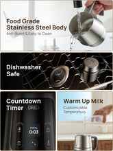 Load image into Gallery viewer, Dreo All-in-1 BaristaMaker Milk Frother, Electric Foam Frother for Latte Art Microfoam and Coffee, 15oz/450ml Automatic Milk Warmer with 30 Drinks, Dishwasher Safe, Dairy/Plant-Based Milk
