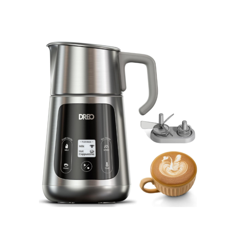 Dreo All-in-1 BaristaMaker Milk Frother Microfoam (US Version)